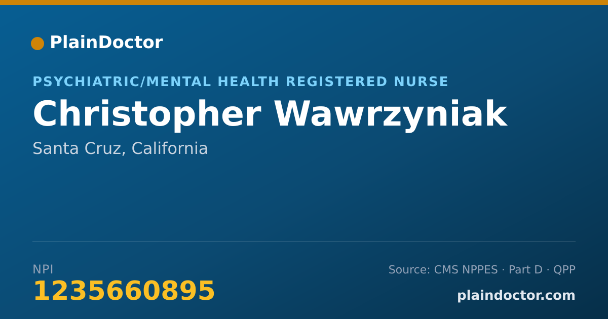 Shareable card for Christopher Wawrzyniak - Psychiatric/Mental Health Registered Nurse, Santa Cruz, CA
