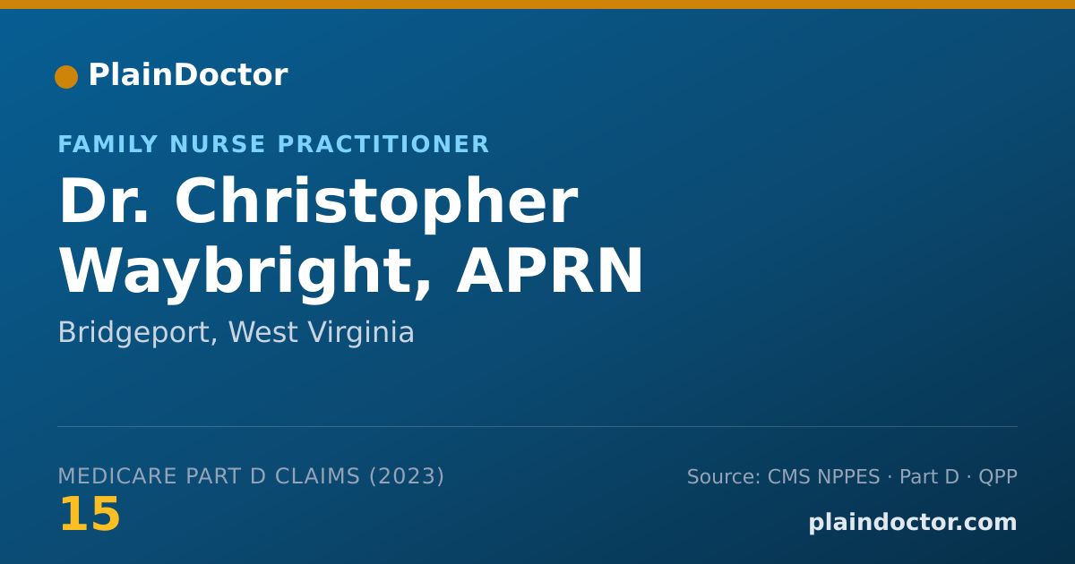 Shareable card for Christopher Waybright, APRN - Family Nurse Practitioner, Bridgeport, WV