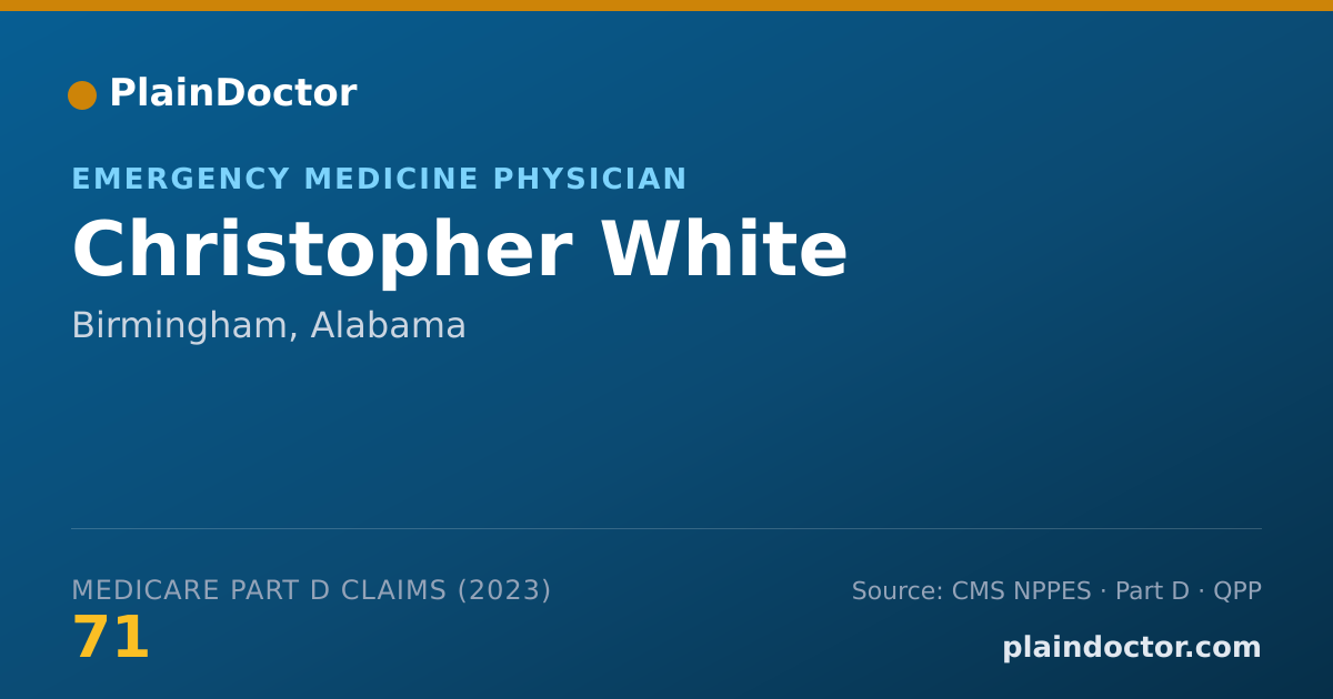 Shareable card for Christopher White - Emergency Medicine Physician, Birmingham, AL