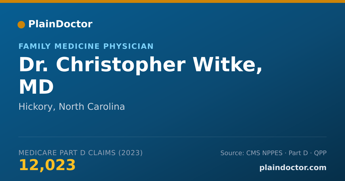 Shareable card for Christopher Witke, MD - Family Medicine Physician, Hickory, NC