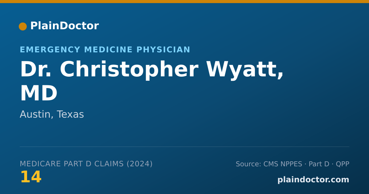 Shareable card for Christopher Wyatt, MD - Emergency Medicine Physician, Austin, TX