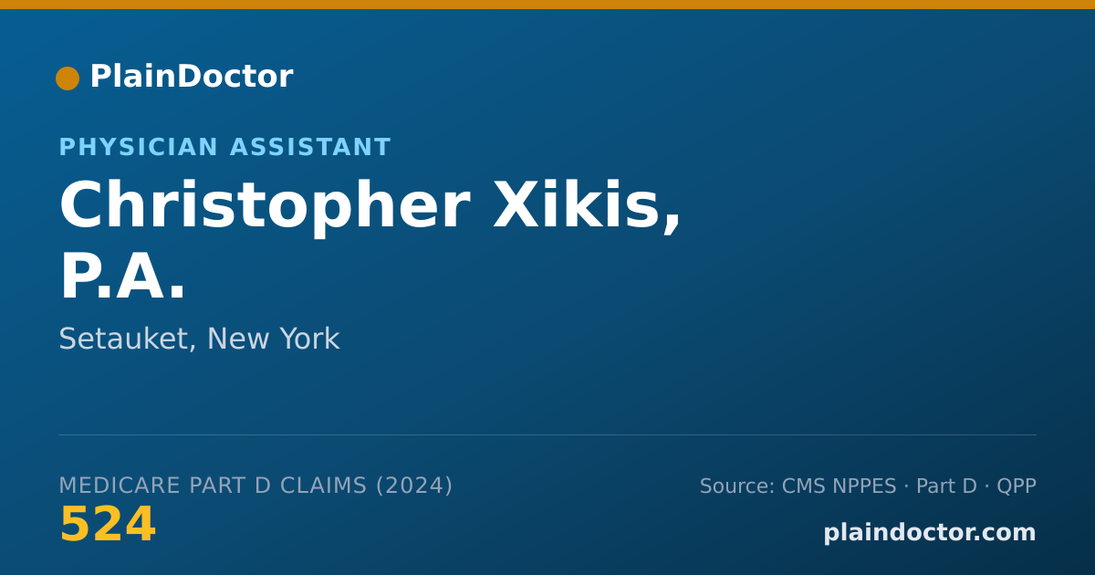 Shareable card for Christopher Xikis, P.A. - Physician Assistant, Setauket, NY