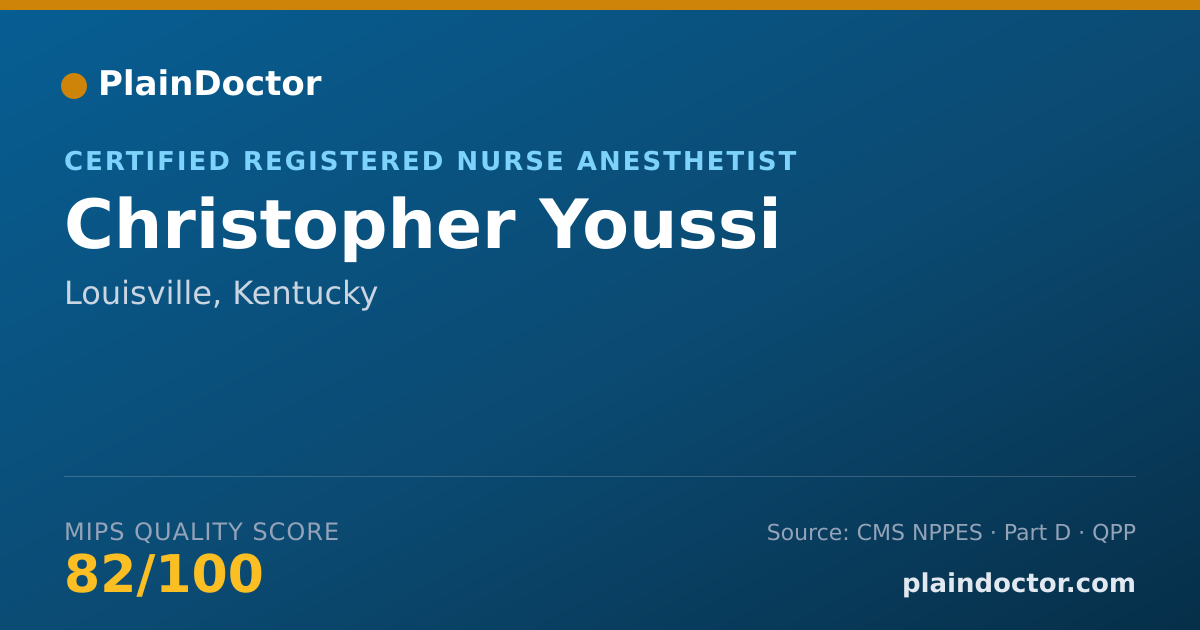 Shareable card for Christopher Youssi - Certified Registered Nurse Anesthetist, Louisville, KY
