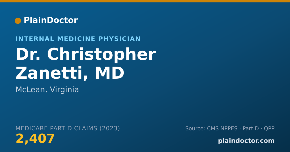 Shareable card for Christopher Zanetti, MD - Internal Medicine Physician, McLean, VA
