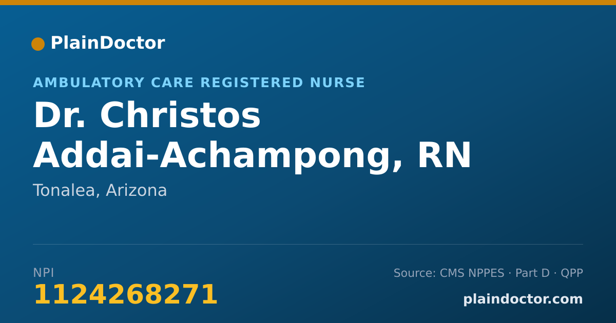 Shareable card for Christos Addai-Achampong, RN - Ambulatory Care Registered Nurse, Tonalea, AZ