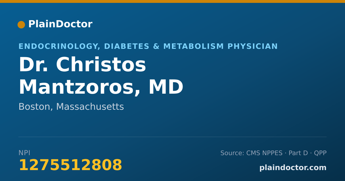 Shareable card for Christos Mantzoros, MD - Endocrinology, Diabetes & Metabolism Physician, Boston, MA