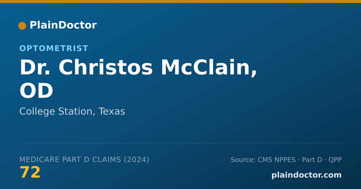 Shareable card for Christos McClain, OD - Optometrist, College Station, TX