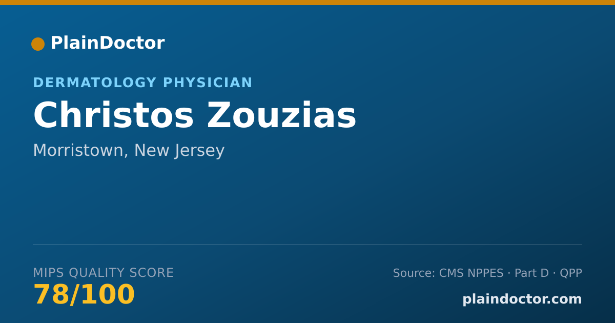 Shareable card for Christos Zouzias - Dermatology Physician, Morristown, NJ