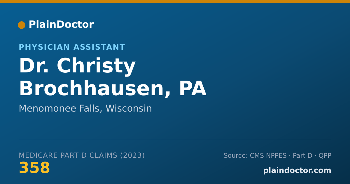 Shareable card for Christy Brochhausen, PA - Physician Assistant, Menomonee Falls, WI