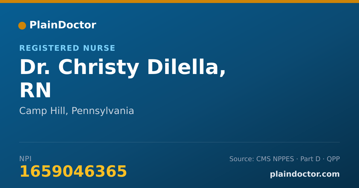 Shareable card for Christy Dilella, RN - Registered Nurse, Camp Hill, PA