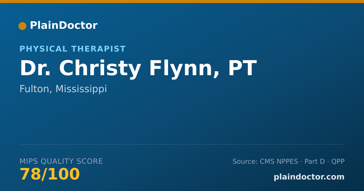 Shareable card for Christy Flynn, PT - Physical Therapist, Fulton, MS