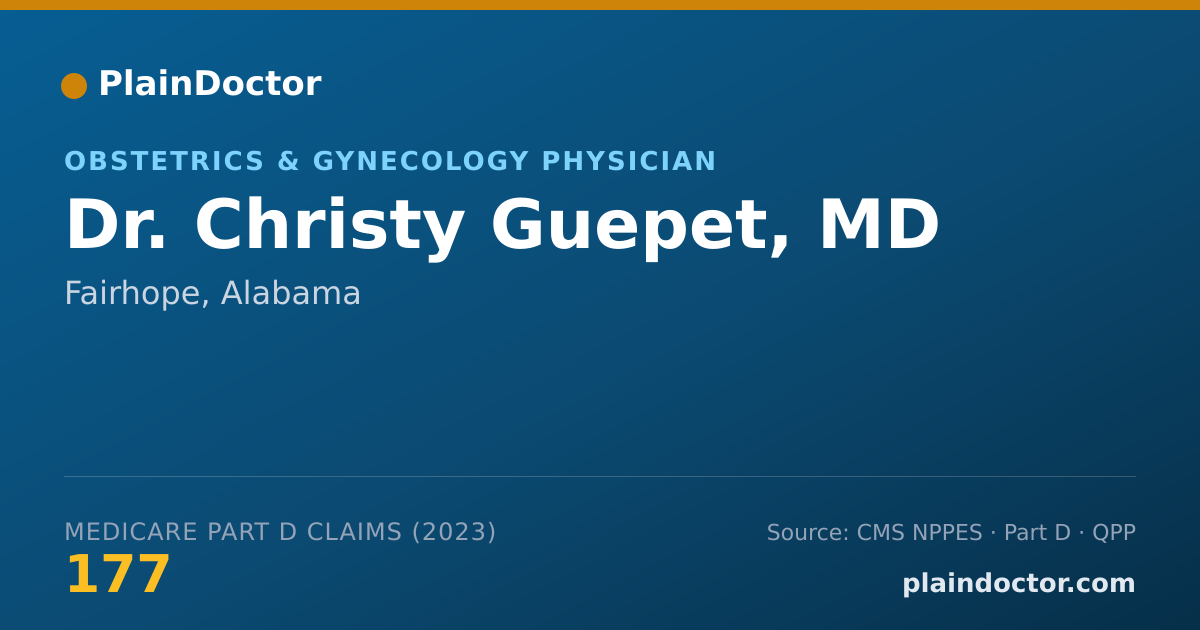 Shareable card for Christy Guepet, MD - Obstetrics & Gynecology Physician, Fairhope, AL
