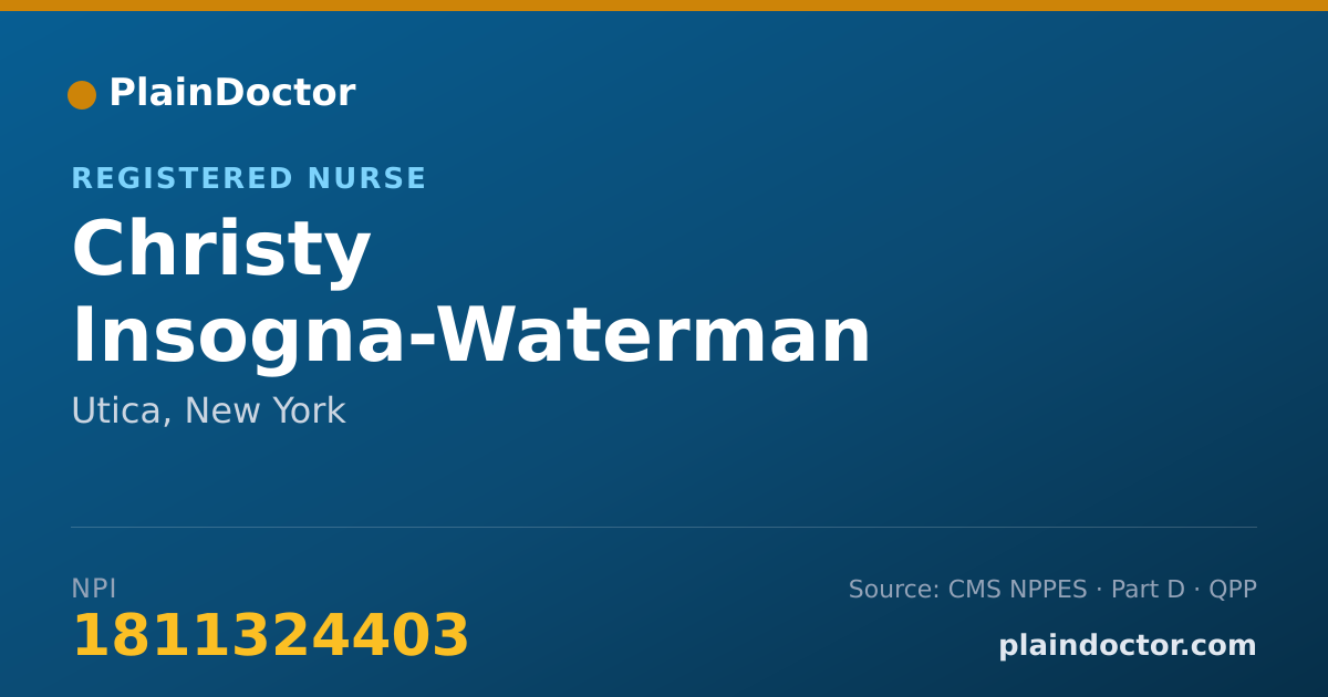 Shareable card for Christy Insogna-Waterman - Registered Nurse, Utica, NY