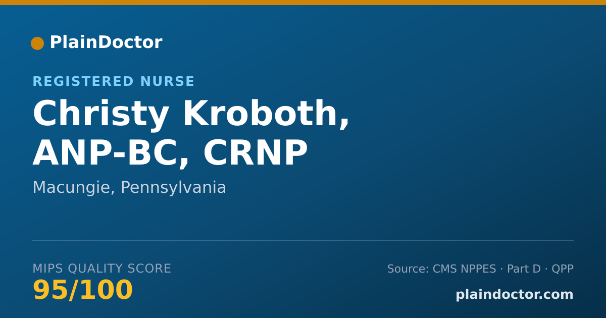 Shareable card for Christy Kroboth, ANP-BC, CRNP - Registered Nurse, Macungie, PA