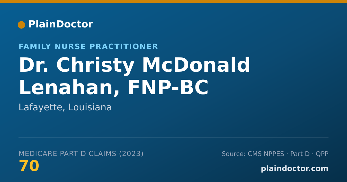 Shareable card for Christy McDonald Lenahan, FNP-BC - Family Nurse Practitioner, Lafayette, LA