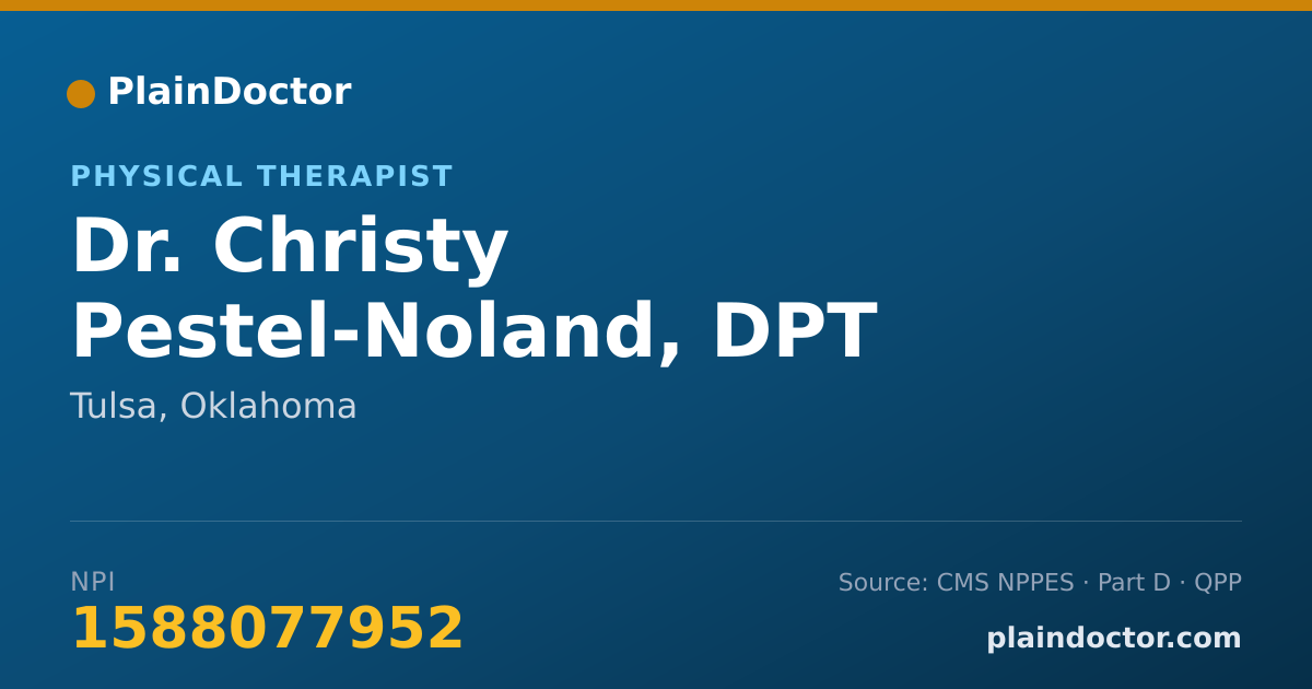 Shareable card for Christy Pestel-Noland, DPT - Physical Therapist, Tulsa, OK