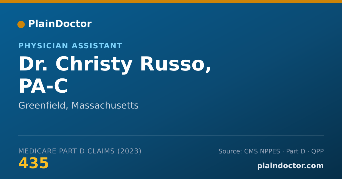 Shareable card for Christy Russo, PA-C - Physician Assistant, Greenfield, MA