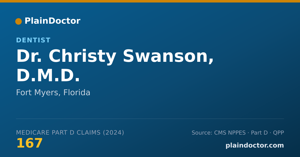 Shareable card for Christy Swanson, D.M.D. - Dentist, Fort Myers, FL