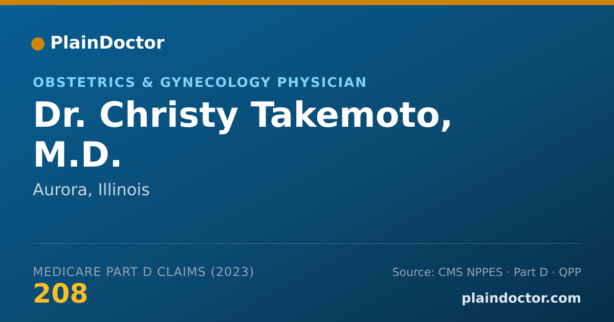 Shareable card for Christy Takemoto, M.D. - Obstetrics & Gynecology Physician, Aurora, IL