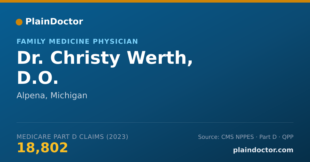 Shareable card for Christy Werth, D.O. - Family Medicine Physician, Alpena, MI