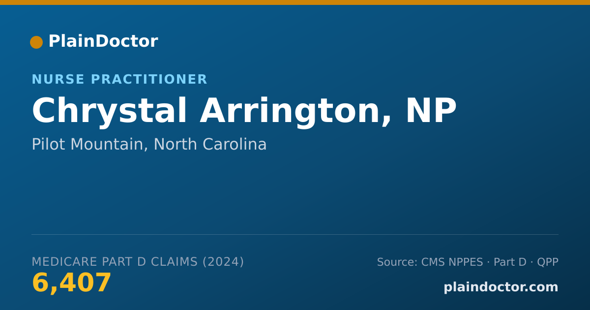 Shareable card for Chrystal Arrington, NP - Nurse Practitioner, Pilot Mountain, NC