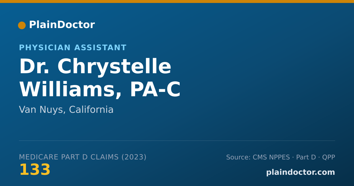 Shareable card for Chrystelle Williams, PA-C - Physician Assistant, Van Nuys, CA