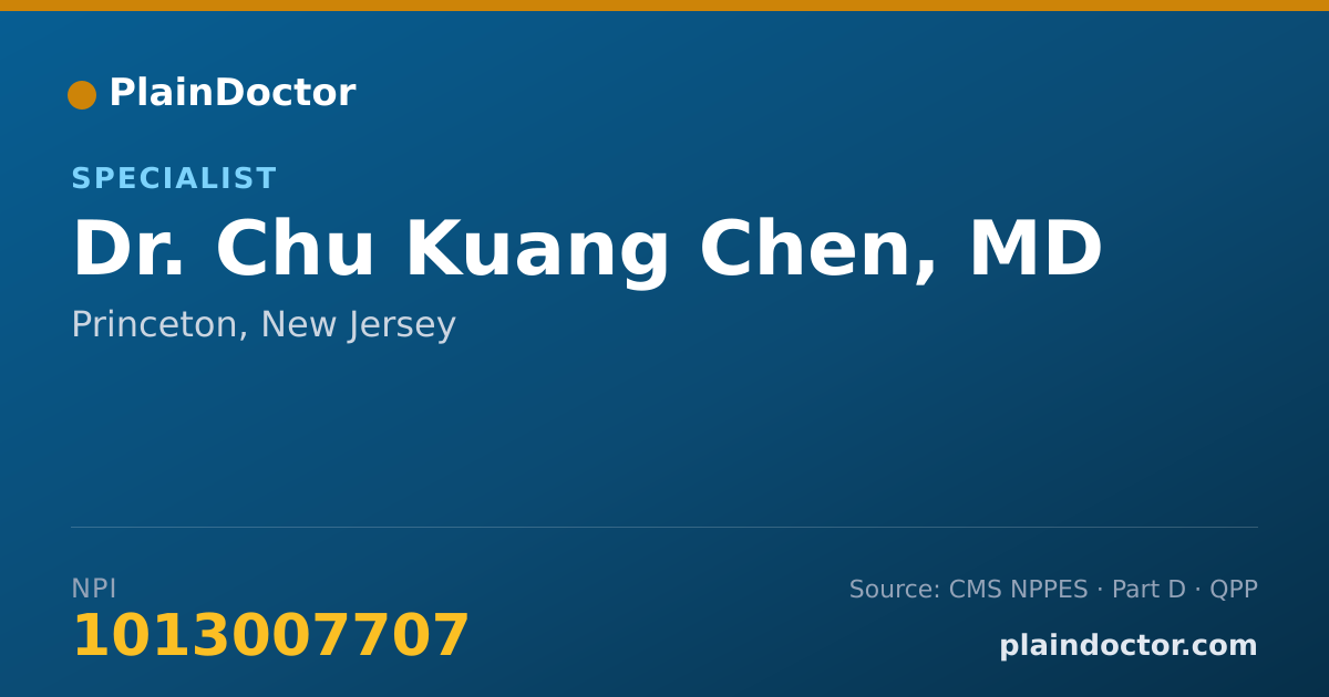 Shareable card for Chu Kuang Chen, MD - Specialist, Princeton, NJ