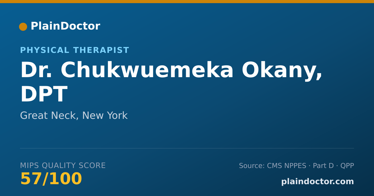 Shareable card for Chukwuemeka Okany, DPT - Physical Therapist, Great Neck, NY
