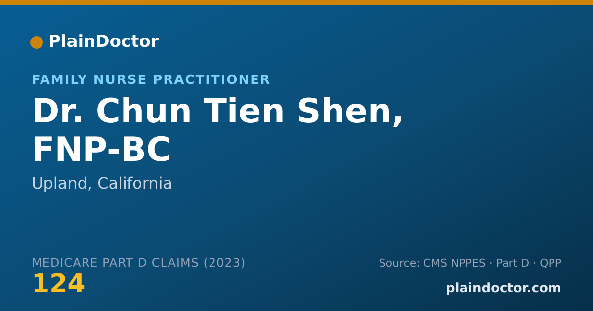 Shareable card for Chun Tien Shen, FNP-BC - Family Nurse Practitioner, Upland, CA
