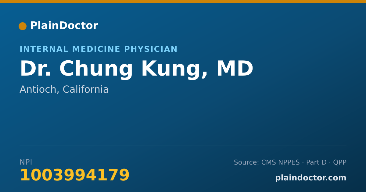 Shareable card for Chung Kung, MD - Internal Medicine Physician, Antioch, CA
