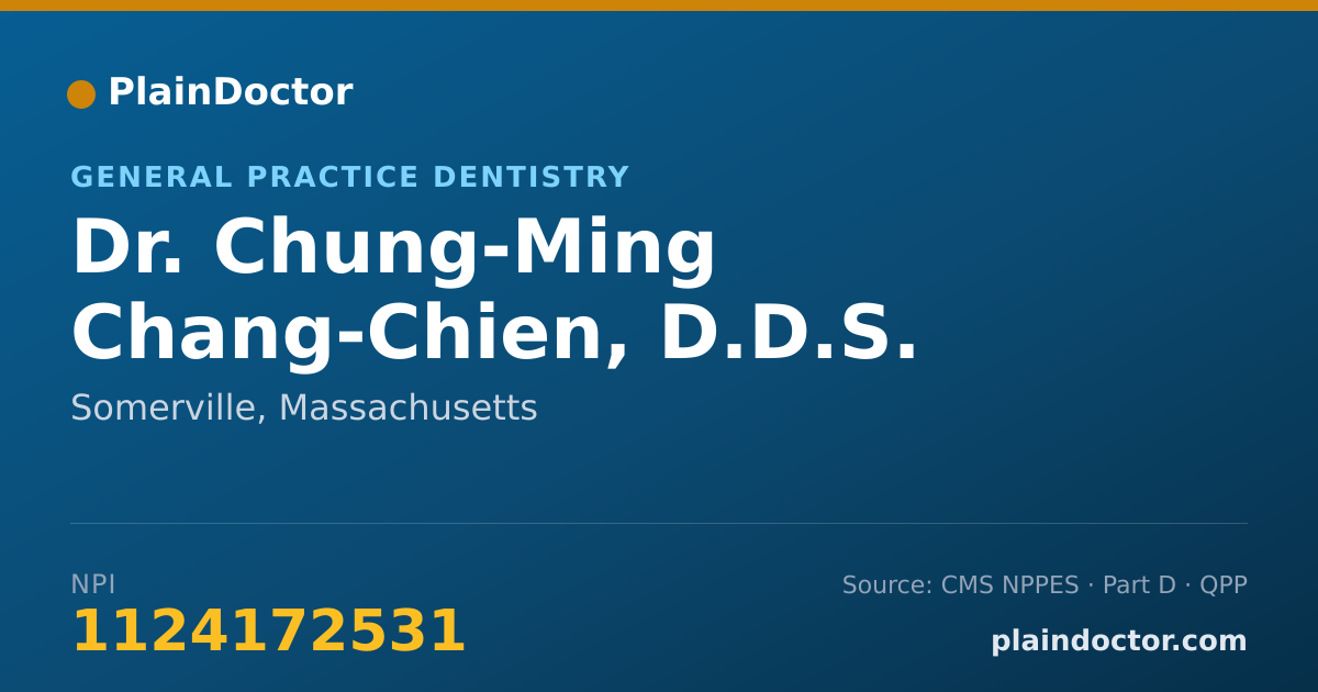Shareable card for Chung-Ming Chang-Chien, D.D.S. - General Practice Dentistry, Somerville, MA