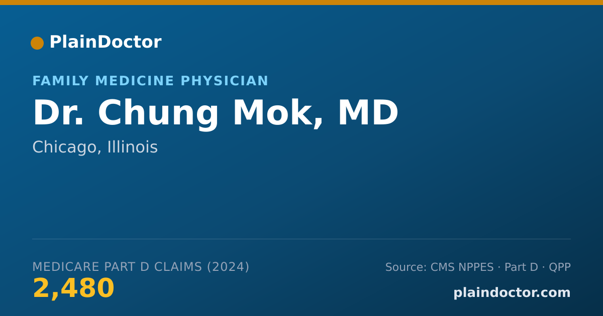 Shareable card for Chung Mok, MD - Family Medicine Physician, Chicago, IL