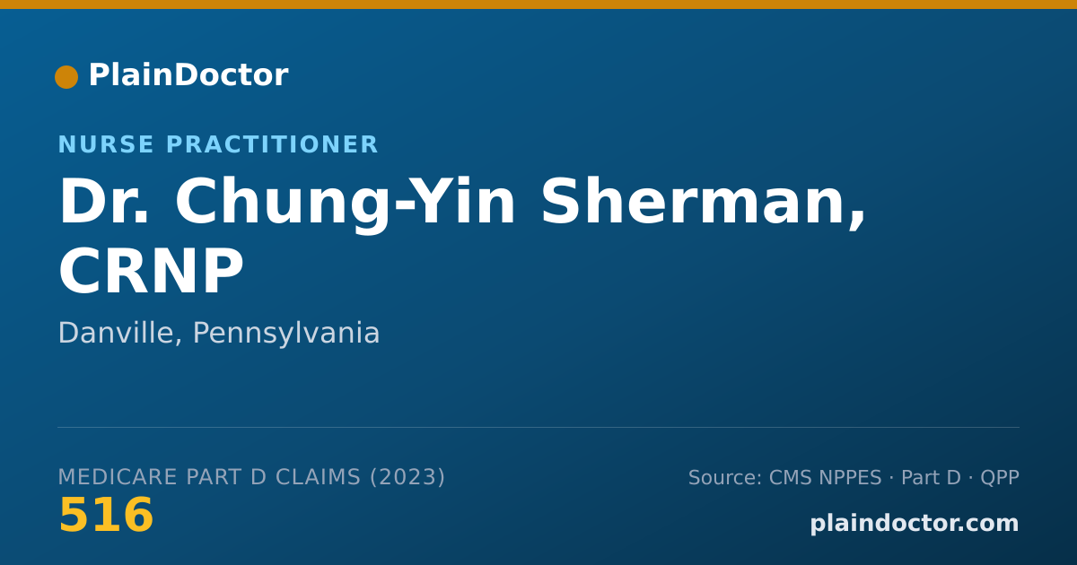 Shareable card for Chung-Yin Sherman, CRNP - Nurse Practitioner, Danville, PA