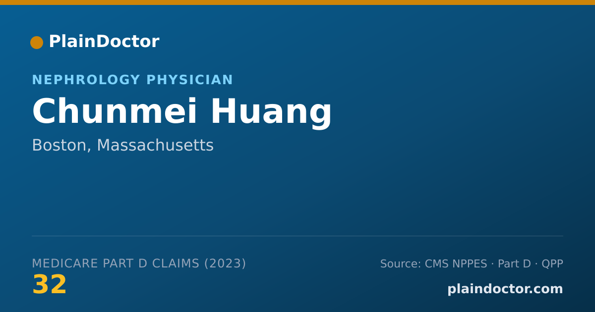 Shareable card for Chunmei Huang - Nephrology Physician, Boston, MA