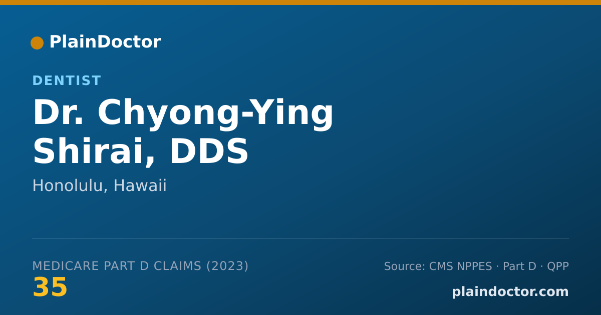 Shareable card for Chyong-Ying Shirai, DDS - Dentist, Honolulu, HI