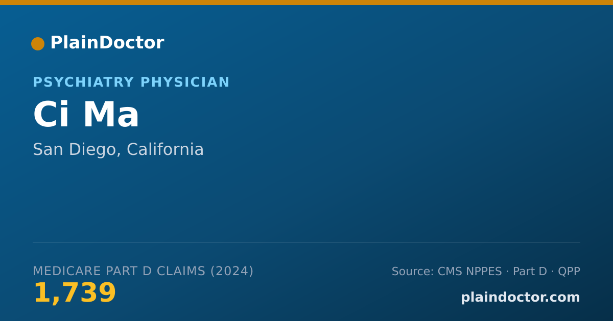 Shareable card for Ci Ma - Psychiatry Physician, San Diego, CA