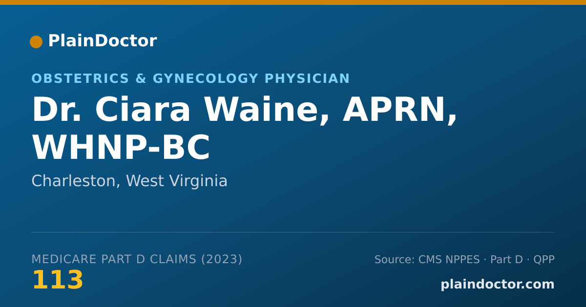 Shareable card for Ciara Waine, APRN, WHNP-BC - Obstetrics & Gynecology Physician, Charleston, WV