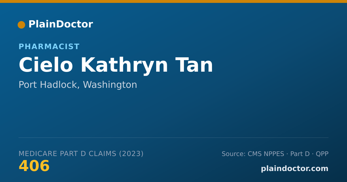 Shareable card for Cielo Kathryn Tan - Pharmacist, Port Hadlock, WA