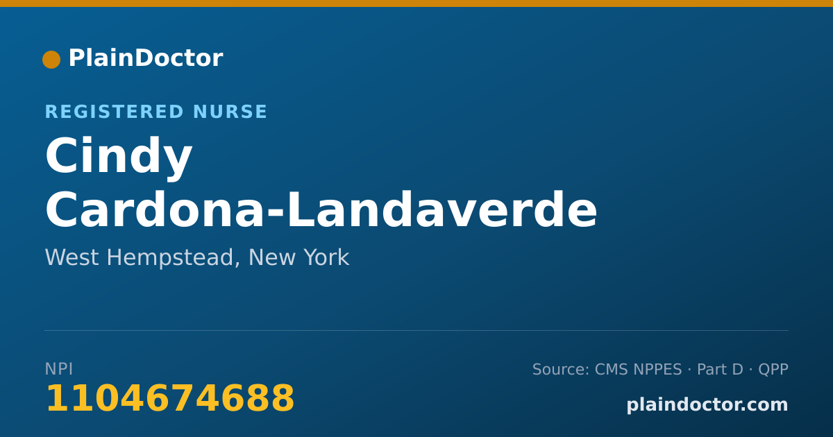 Shareable card for Cindy Cardona-Landaverde - Registered Nurse, West Hempstead, NY