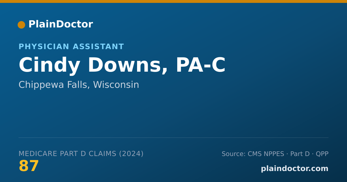 Shareable card for Cindy Downs, PA-C - Physician Assistant, Chippewa Falls, WI