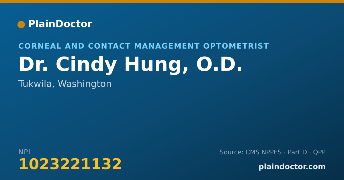 Shareable card for Cindy Hung, O.D. - Corneal and Contact Management Optometrist, Tukwila, WA