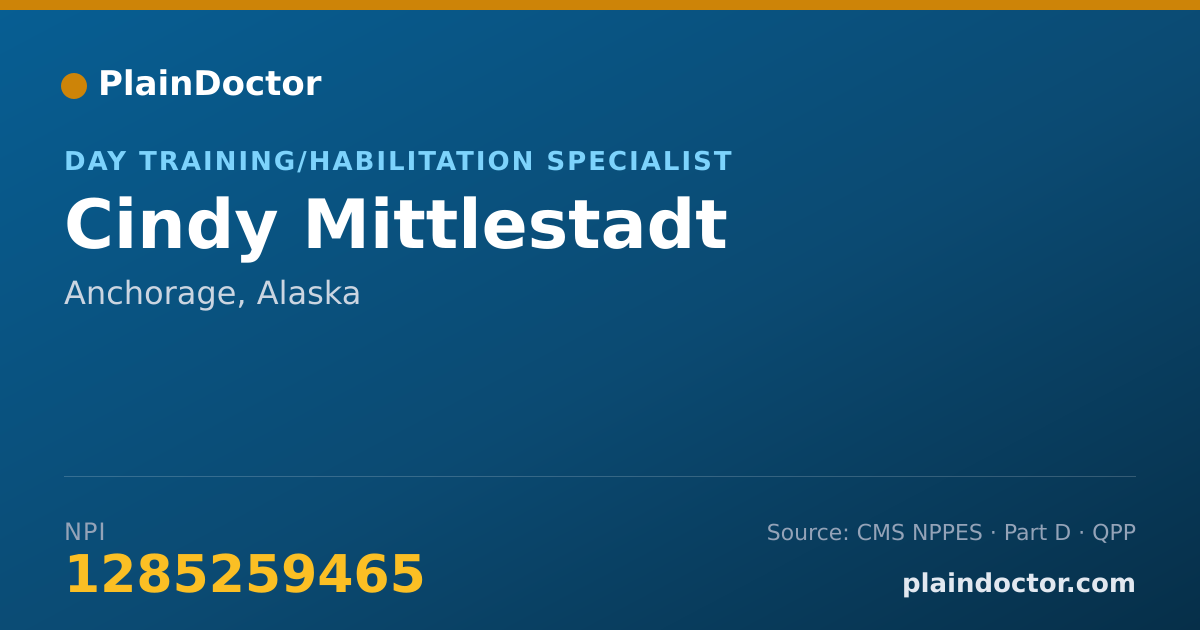Shareable card for Cindy Mittlestadt - Day Training/Habilitation Specialist, Anchorage, AK