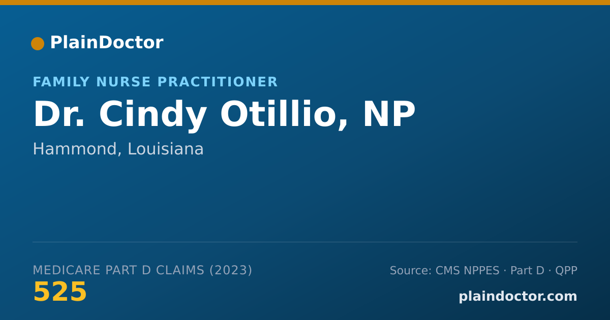 Shareable card for Cindy Otillio, NP - Family Nurse Practitioner, Hammond, LA