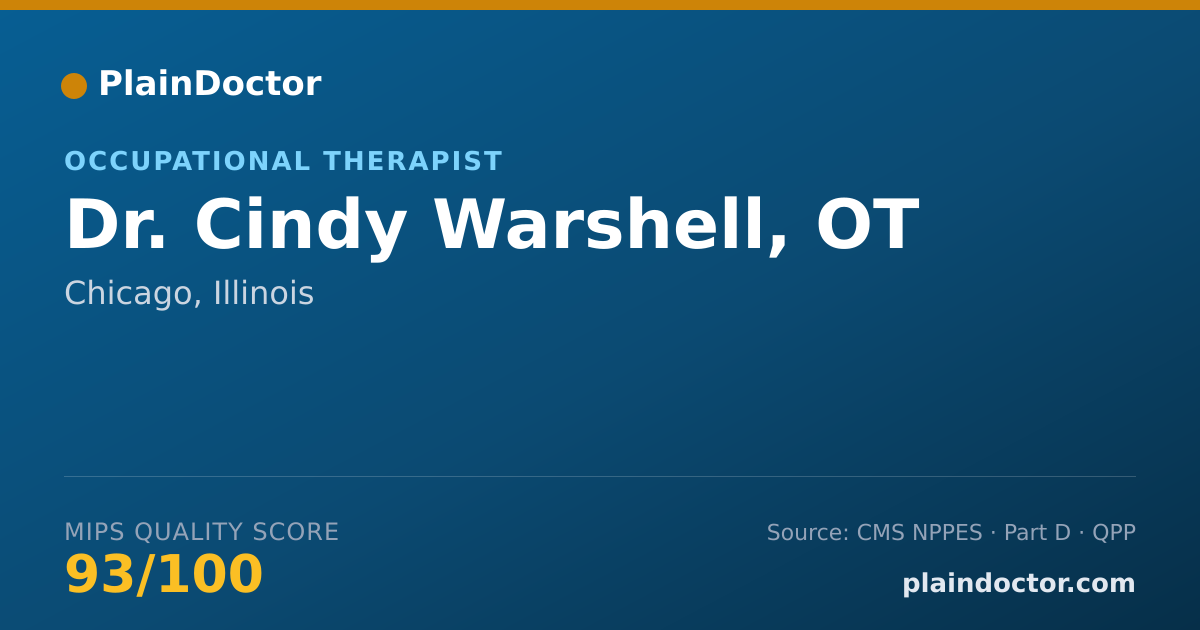 Shareable card for Cindy Warshell, OT - Occupational Therapist, Chicago, IL