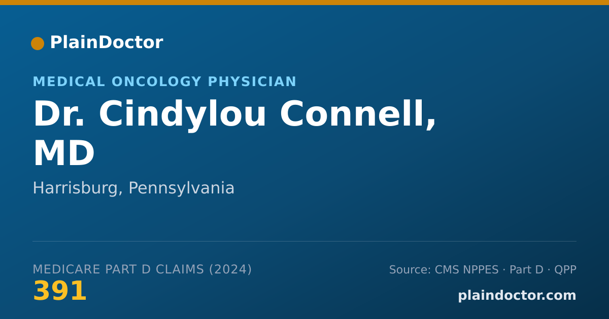 Shareable card for Cindylou Connell, MD - Hematology & Oncology Physician, Harrisburg, PA