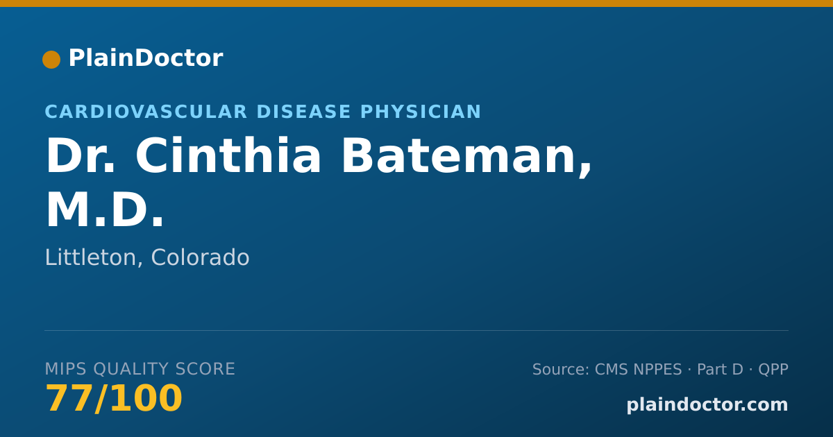 Shareable card for Cinthia Bateman, M.D. - Cardiovascular Disease Physician, Littleton, CO