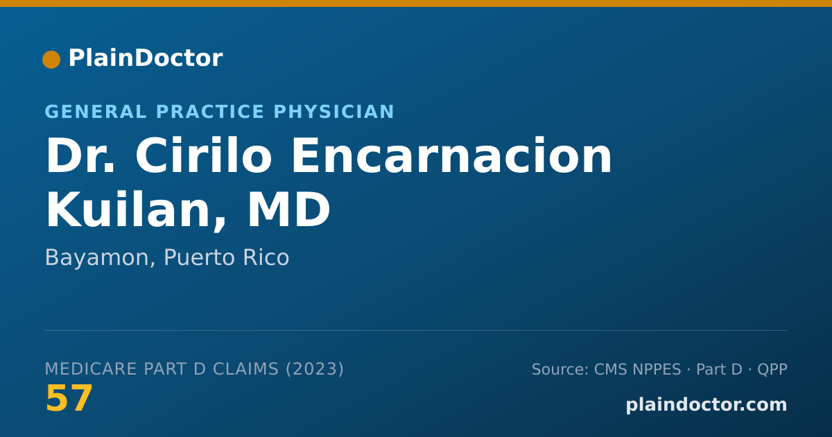 Shareable card for Cirilo Encarnacion Kuilan, MD - General Practice Physician, Bayamon, PR
