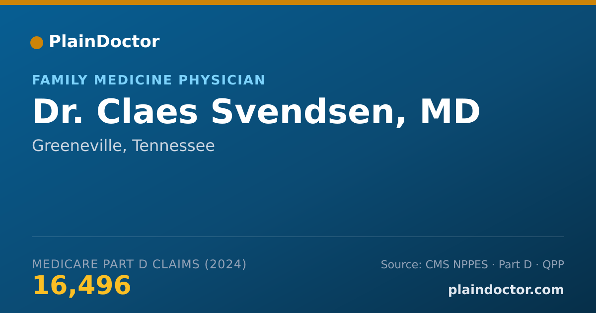 Shareable card for Claes Svendsen, MD - Family Medicine Physician, Greeneville, TN