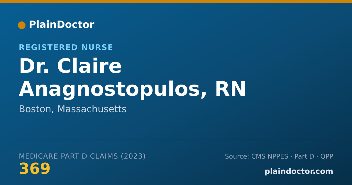 Shareable card for Claire Anagnostopulos, RN - Registered Nurse, Boston, MA