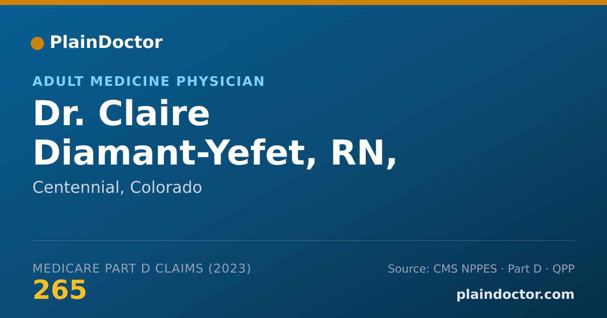 Shareable card for Claire Diamant-Yefet, RN, MSN, FNP-BC - Adult Medicine Physician, Centennial, CO
